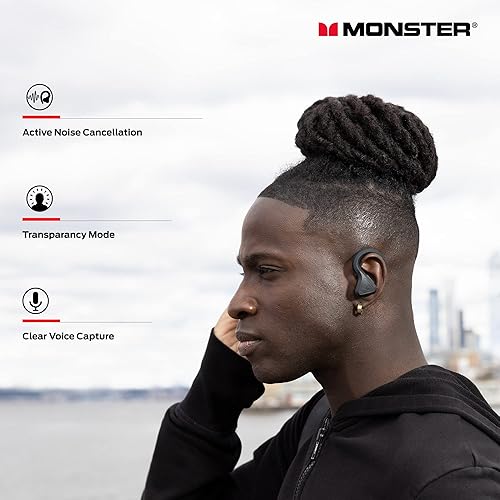 Monster In-Ear Headphones True Wireless, DNA Fit, Black/Red