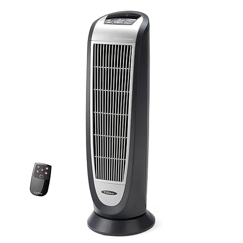 Lasko Products 5160 Ceramic Tower Heater with Remote Control Black 5160