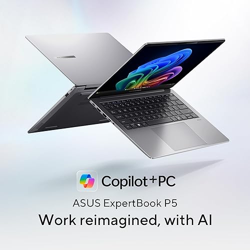 ASUS ExpertBook P5; Copilot+ PC, 14” Business Laptop, Intel® Core™ Ultra 7 Processor 258V, 32GB RAM, 1 TB SSD, WiFi 6E, Windows 11 Home, Misty Grey, P5405CSA-DH71-CA