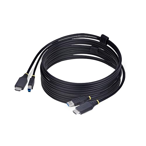 StarTech.com 10ft (3m) HDMI and USB 5Gbps KVM Cable, 4K 60Hz, HDMI 2.0 and USB Combo Cable for KVM Switch