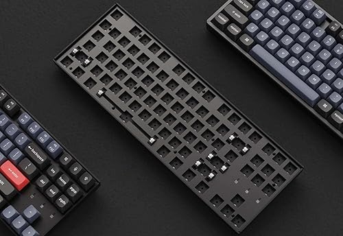 Keychron K8 Pro Hot-swappable Wireless/Wired Mechanical Keyboard South-Facing RGB Lights Aluminum Frame Gateron Pro Red Switches TKL Layout (87 Keys) for Windows Mac Linux, Black (K8P-J1)