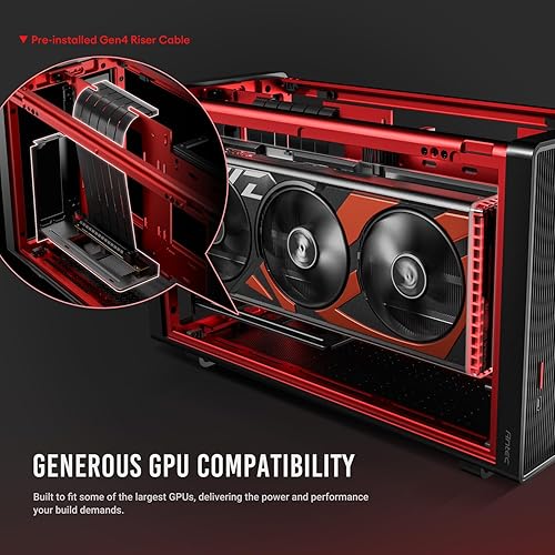 Antec Performance 1 M Black, Fans Not Included, High Airflow Solid Panels, RTX40 Compatible, 2 x 140mm Fans Support, PCIe 4.0 Riser Cable, CNC & Aluminum Crafted, Type-C, Mini ITX Gaming Case