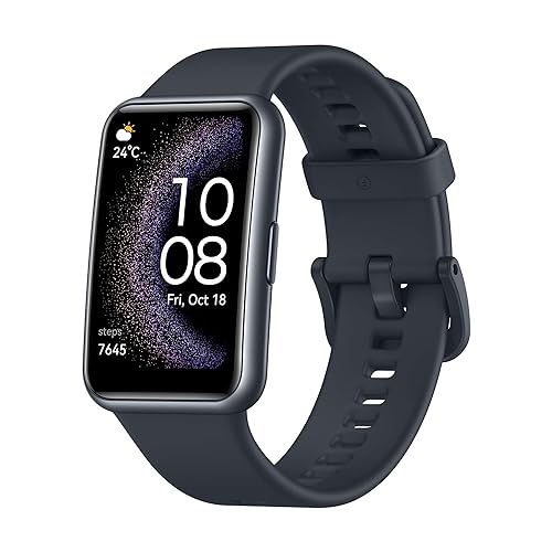 HUAWEI Watch FIT Special Edition, 1.64-inch HD AMOLED Display, Built-in GPS, Advanced Health Management, 100+ Workout Modes, Compatible with Android & iOS Devices, Black