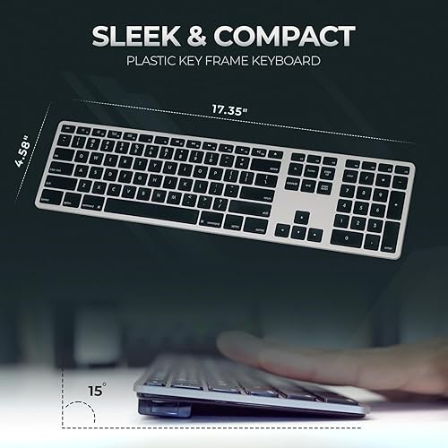 Matias Wired USB C Keyboard for Mac with Numeric Keypad - Mac Keyboard Compatible with Mac OS X v.10.6.8, MacBook Pro, MacBook Air, iMac - Latest Version Supported - (Space Grey) Space Gray