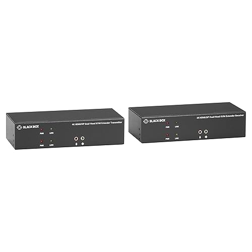 Black Box KVM Extender Over CATx - 4K, Dual-Head, HDMI/Displayport