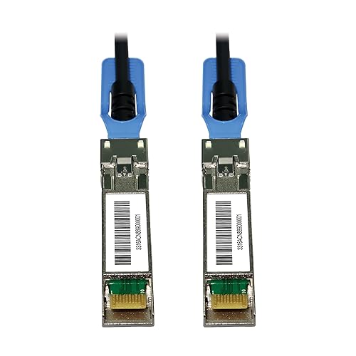 Tripp Lite Series SFP28 to SFP28 25GbE Passive Copper Twinax Direct Attach Cable, 3 Meters / 9.8 Feet, Male-to-Male, SFP-H25G-CU1M Compatible, Black, Lifetime Manufacturer's Warranty (N280-03M-28-BK) 3 Meters / 10 Feet