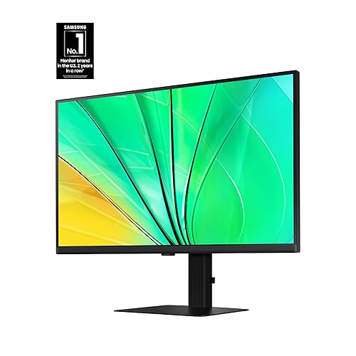SAMSUNG 27 ViewFinity S6 (S60D) Series QHD High Resolution Computer Monitor, 100Hz, HDR10, Multiple Ports w/ HDMI, DisplayPort, USB-A, Easy Setup, Height Adjustable Stand, LS27D606EANXGO, 2024 27-inch QHD HDMI only