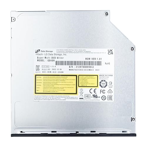 SilverStone Technology Slim 9.5mm Slot Loading DVD-R/W Disk Drive with Physical Eject Button, Includes Both 9.5mm and 12.7mm Front Bezels SOD04 Sod04b Dvd W/ Eject Button