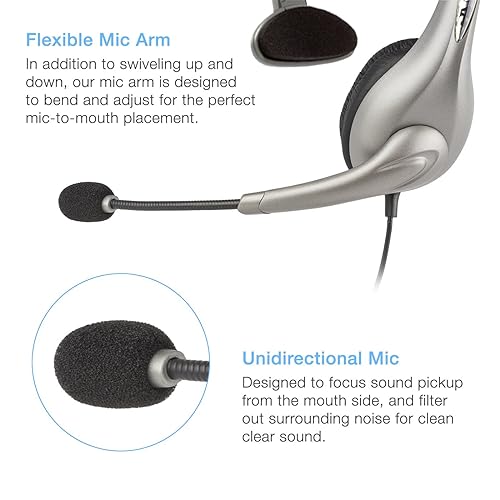 Cyber Acoustics Internet Communication USB Mono Headset & Boom Mic