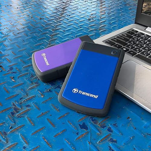 Transcend StoreJet 25H3P External 1 TB USB 3.0 Hard Disk Drive - Black/purple