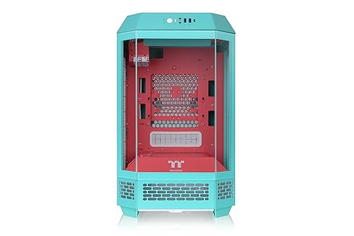 Thermaltake Tower 250 mITX Mini Tower; 2x120mm CT Fans Included; 360mm Radiator Support; 360mm GPU Clearance; Dual Chamber; Mint Strawberry; CA-1Z9-00SLWN-00 Tower 250 Mint Strawberry Case