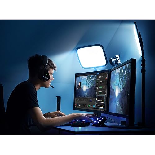 Elgato Key Light - Professional 2800 lumens Studio Light with desk clamp for Streaming, Recording and Video Conferencing, Temperature and Brightness app-adjustable on Mac, PC, iOS, Android