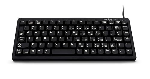 Cherry G84-4100LCAUS-2 Compact Wired Keyboard - PS/2, USB, Black