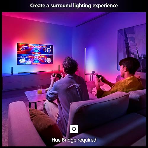 Philips Hue Play HDMI sync Box 8K - Syncs up to 10 Hue Lights with Your Video Games, Movies, and Music - Requires Hue Bridge - Supports Dolby Vision HDR10+ - Control with Hue App