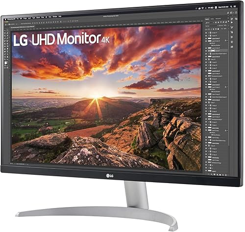 LG 27UP600K 27-inch Ultrafine 4K UHD IPS Monitor 3840x2160, DCI-P3 95%, VESA DisplayHDR 400, Reader Mode, Flicker Safe, HDMI, DisplayPort, White
