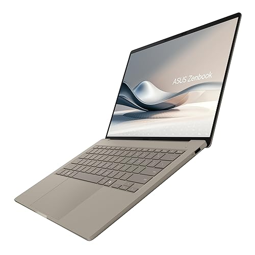 ASUS Zenbook A14; Copilot+ PC, Ultrathin Laptop, 14” WUXGA OLED, Snapdragon® X Processor, 16 GB Memory, 512GB SSD, Wi-Fi 6E, Zabriskie Beige, UX3407QA-DS52-CB