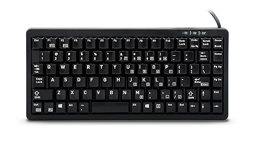 Cherry G84-4100LCAUS-2 Compact Wired Keyboard - PS/2, USB, Black