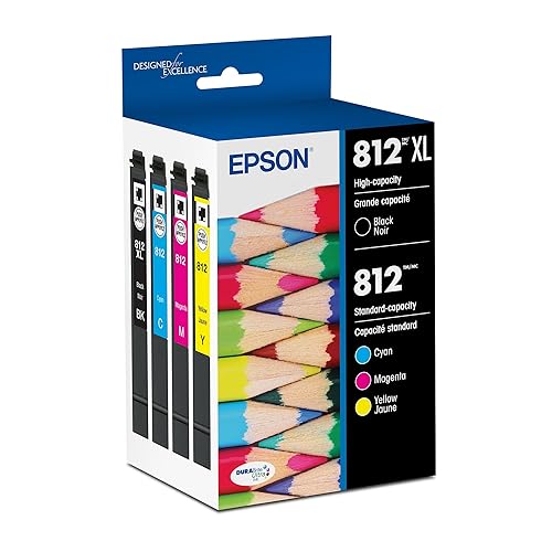 Epson T812 High Capacity Black and Standard Capacity Colour Combo (CMY) Pack Ink