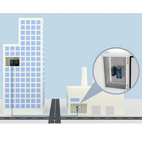 TRENDnet 5-Port Hardened Industrial Gigabit DIN-Rail Switch, TI-G51SC, 1 x Multi-Mode SC Port, 4 x Gigabit Ports, 10Gbps, IP30 Rated, Lifetime Protection, Black