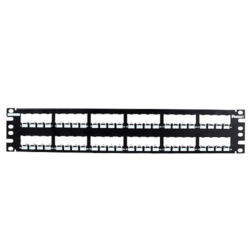 Panduit CP48BLY 48-Port Flat Patch Panel, Black