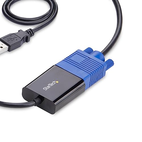 StarTech.com Portable Laptop Crash Cart Adapter, USB/VGA/Mini DisplayPort KVM Console, File Transfer/Video Capture, TAA (NOTECONS02-VGA-MDP)