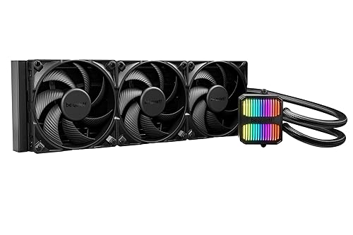be quiet! Silent Loop 3 420mm CPU AIO Liquid Cooler | 3 Silent Wings 4 120mm PWM High-Speed Fans | Quiet Performance | 6-Pole Motor | Discreet ARGB Lighting | Refillable | Black | BW026