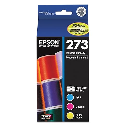 Epson T273520-S T273 Clarian Premium Colour Multipack (CMY) Ink Cartridges, Standard Capacity Photo Black, Cyan, Magenta, Yellow
