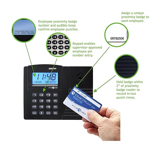 Pyramid TimeTrax Elite TTPROXEK Automated Proximity Time Clock System - Ethernet
