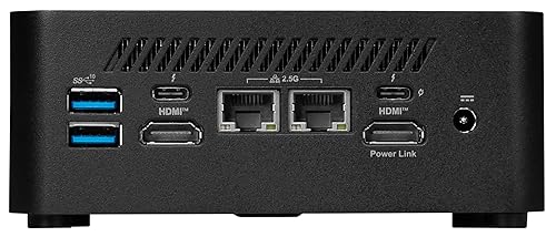 MSI Cubi NUC Barebone Desktop, Intel Core 5-120U, 2X DDR5 Slots (up to 64GB), TPM 2.0, WiFi 6E, 3 Year Advance Replacement (1MG-010BUS) Cubi NUC Core 5-120U, No OS, 3Y Warranty