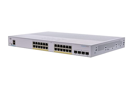 Cisco Business CBS350-24P-4G Managed Switch, 24 Port GE, PoE, 4x1G SFP, Limited Lifetime Protection (CBS350-24P-4G-NA) 24-port GE / PoE+ / 195W / 4 x GE uplinks