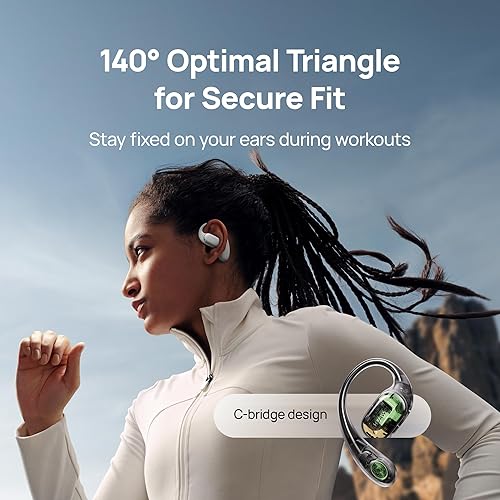 HUAWEI FreeArc Open Headphones, Incredible Sound, Secure and Comfortable Fit, IP57 Water Resistance, up to 28 Hours, Sports Headphones, iOS Android Windows (Green)