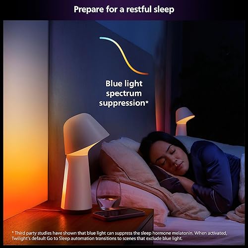 Philips Hue Twilight Smart Sleep and Wake-Up Lamp, White & Color Light, Bluetooth Compatible, Voice Control with Alexa, Apple Home & Google Assistant ?