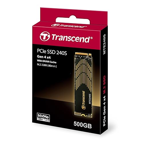 Transcend 500GB NVMe PCIe Gen4 x4 MTE240S M.2 SSD Solid State Drive TS500GMTE240S