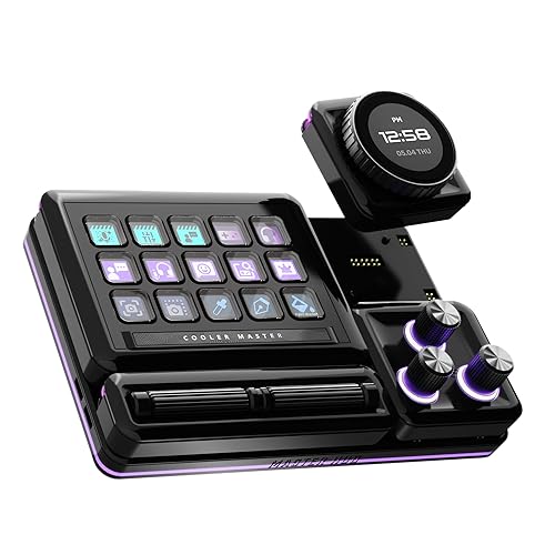 Cooler Master MasterHUB 3xKnob Module: Freeform 2.0 Modular Platform - Precision Control with Customizable Knobs and RGB LEDs for Effortless Fine-Tuning of Creative Apps and Lighting MasterHUB Knob Module
