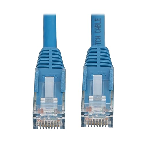Tripp Lite Cat6 RJ45 PoE Gigabit Ethernet Cable, 3.3 Feet / 1 Meter, Flame-Resistant LSZH Jacket, Blue, Snagless, Power Over Ethernet, Male-to-Male, Patch LAN Cord, (N201L-01M-BL)