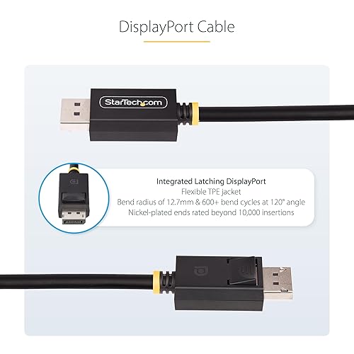 StarTech.com 3m (10ft) DisplayPort 2.1 Cable, VESA Certified DP40 DisplayPort Cable w/UHBR10/HDR/HDCP 2.2, 8K 60Hz w/DSC 1.2a