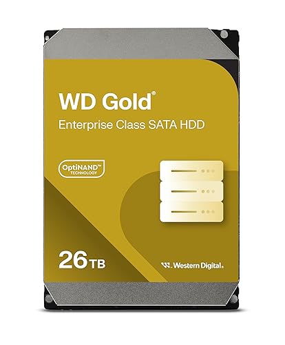 Western Digital 26TB WD Gold Enterprise Class SATA Internal Hard Drive HDD - 7200 RPM, SATA 6 Gb/s, 512 MB Cache, 3.5 - WD261KRYZ