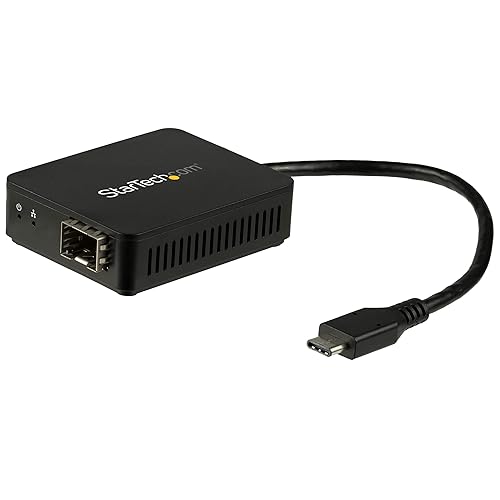StarTech.com USB C to Fiber Optic Converter - Open SFP - 1000BASE-SX/LX - Windows/Mac/Linux - USB Ethernet Adapter - USB Network Adapter (US1GC30SFP)
