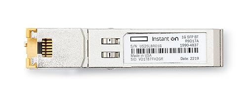 HPE Networking Instant On 1G SFP RJ45 Transceiver for Copper Ethernet Category 5e Connections Up to 100 Meters (R9D17A)