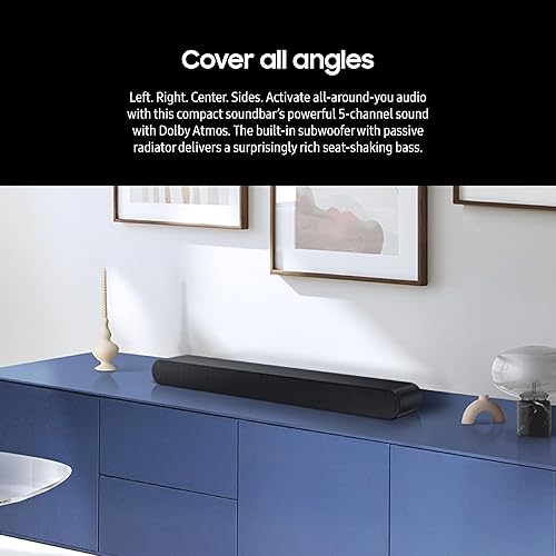 SAMSUNG S60D 5.0ch Soundbar w/Wireless Dolby Atmos Audio, All-in-One Design, Q-Symphony, SpaceFit Sound Pro, Adaptive Sound, Game Mode Pro with Alexa Built-in, HW-S60D/ZA HW-S60D Soundbar