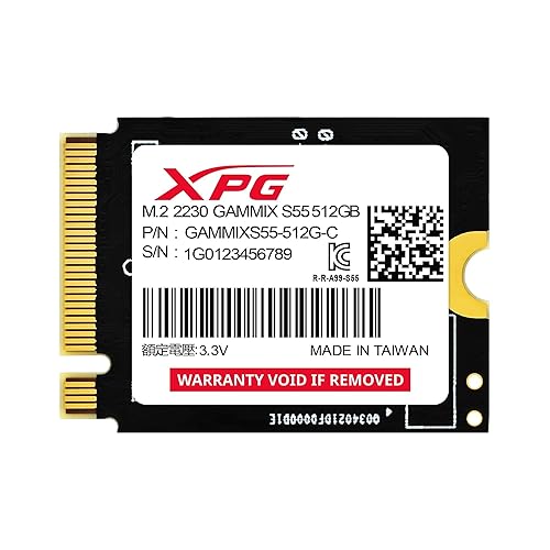 XPG GAMMIX S55 M.2 2230 512GB PCI-Express 4.0 x4 3D NAND (SGAMMIXS55-512G-C)