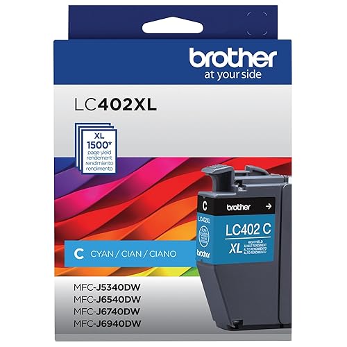 Brother Genuine LC402XLCS High Yield Cyan Ink Cartridge