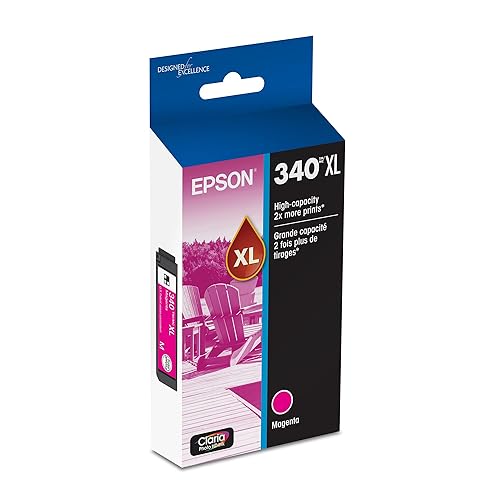 EPSON 340 Claria Photo HD Ink High Capacity Magenta Cartridge (T340XL320-S) Works with Expression Photo XP-8800
