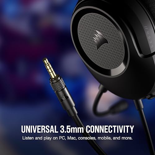 Corsair HS35 v2 Multiplatform Wired Gaming Headset – Flexible Omni-Directional Microphone – Universal 3.5mm Connection – PC, Mac, PS5, PS4, Xbox, Nintendo Switch, Mobile – Red v2 Stereo Red