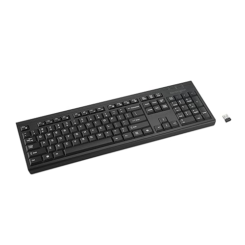 Kensington KB270 EQ Wireless Rechargeable Keyboard, Full-Size, Spill-Proof, 2.4GHz & Bluetooth 5.0 Connection, Compatible with Windows and MacOS (K75558NA)
