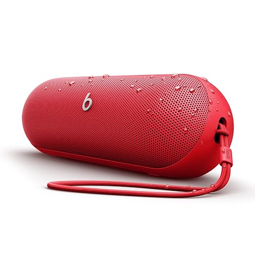 Beats Pill - Wireless Bluetooth Speaker and Portable Charger via USB-C - Up to 24 Hours Battery Life, IP67 Water Resistant, Apple & Android Compatible, Built-in Microphone – Statement Red