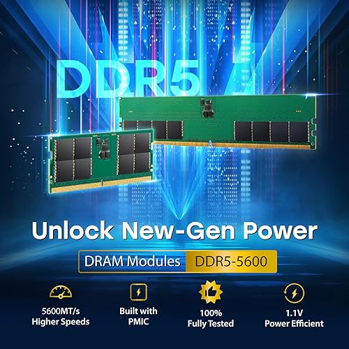 Transcend 48GB DDR5 5600 U-DIMM 2Rx8 1.1V, RAM, Desktop Memory Module - JM5600ALE-48G