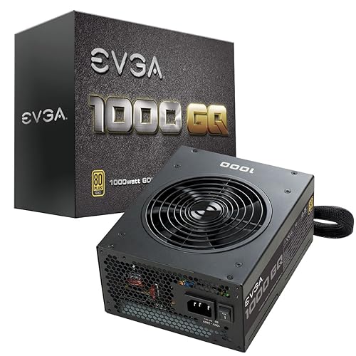 EVGA 1000 GQ, 80+ GOLD 1000W, Semi Modular, EVGA ECO Mode, 5 Year Warranty, Power Supply 210-GQ-1000-V1,Black 1000W GQ Power Supply
