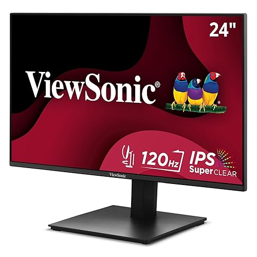 Viewsonic VA2448-MHJ 24 Inch Full HD 1080p IPS Monitor with 120Hz, Advanced Ergonomics, Eye Care, HDMI, and VGA Inputs for Home and Office