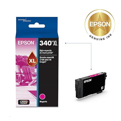 EPSON 340 Claria Photo HD Ink High Capacity Magenta Cartridge (T340XL320-S) Works with Expression Photo XP-8800
